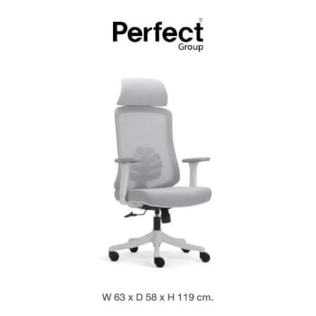 เก้าอี้ทำงานเพื่อสุขภาพ Perfect LEAF SERIES รุ่น POF-A089-1 สีขาว_0